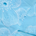 100% Cotton Poplin Embroidery Fabric For Women Shirts